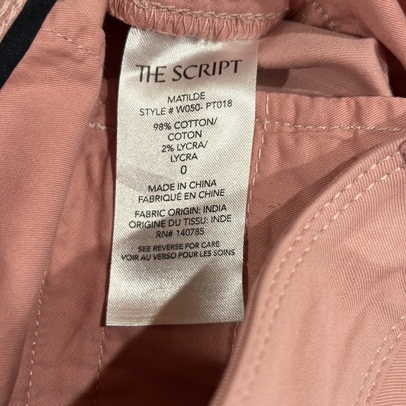 NEW The Script Rose Pink Matilde Pants Size 0 - Picture 3 of 5